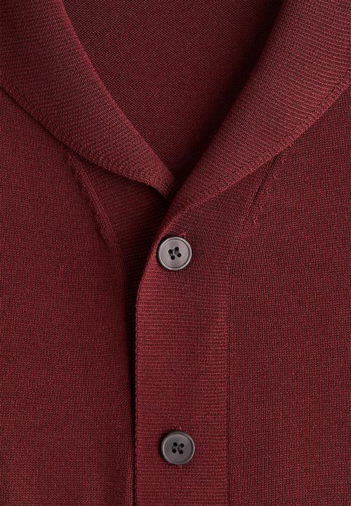 H&M - Regular fit fine-knit shirt - burgundy