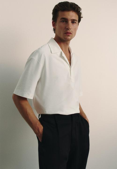 H&M - Loose fit polo shirt - white