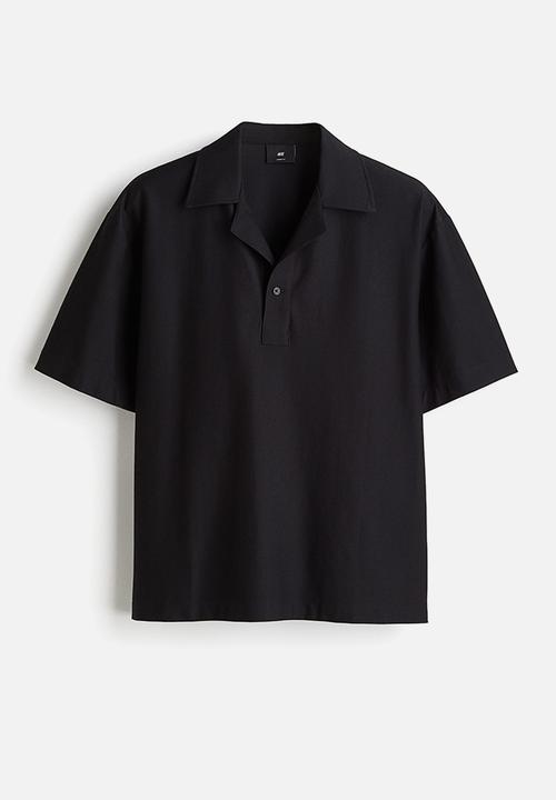 H&M - Loose fit polo shirt - black