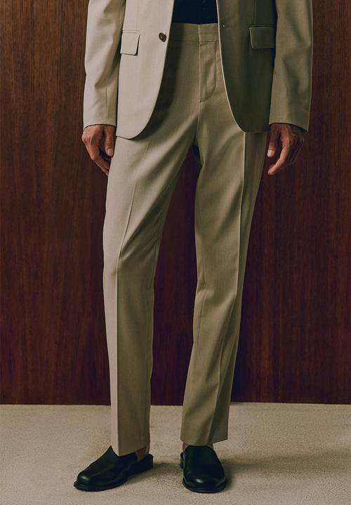 H&M - Slim fit suit trousers - light beige