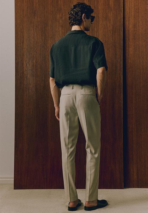 H&M - Slim fit suit trousers - light beige