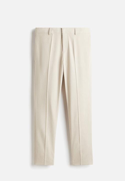 H&M - Slim fit suit trousers - light beige