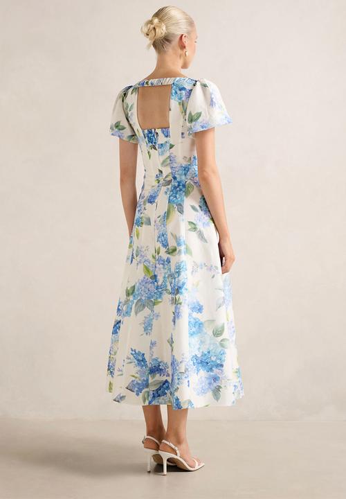 Forever New - Kaya Printed Flutter Midi Dress - Hyton Floral