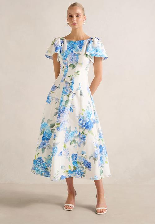 Forever New - Kaya Printed Flutter Midi Dress - Hyton Floral