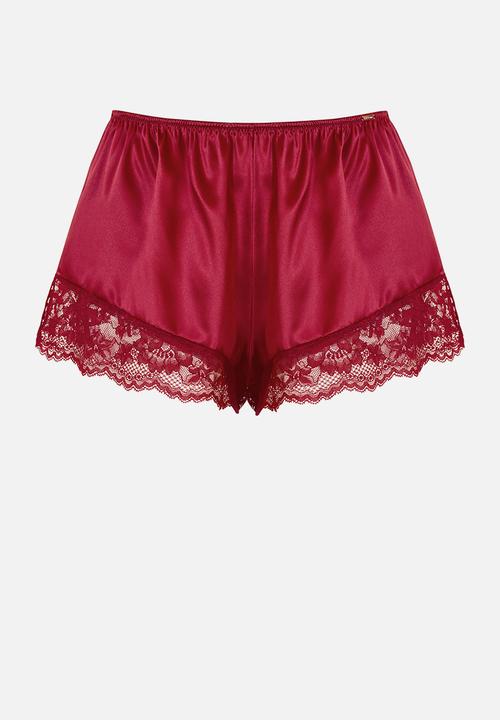 DORINA - Lyra-satin shorts - red