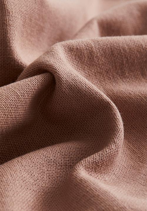 H&M - Linen-blend cushion cover - dark dusty pink