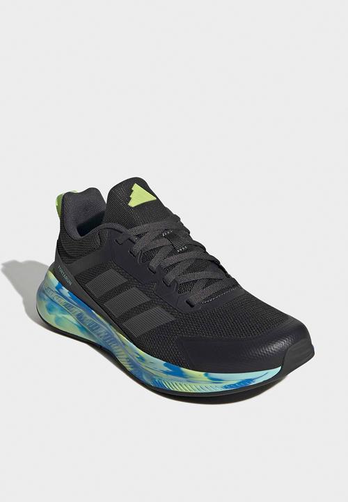 adidas Performance - Fortarun 4.0 J - Carbon/Grey Six/Semi Flash Aqua