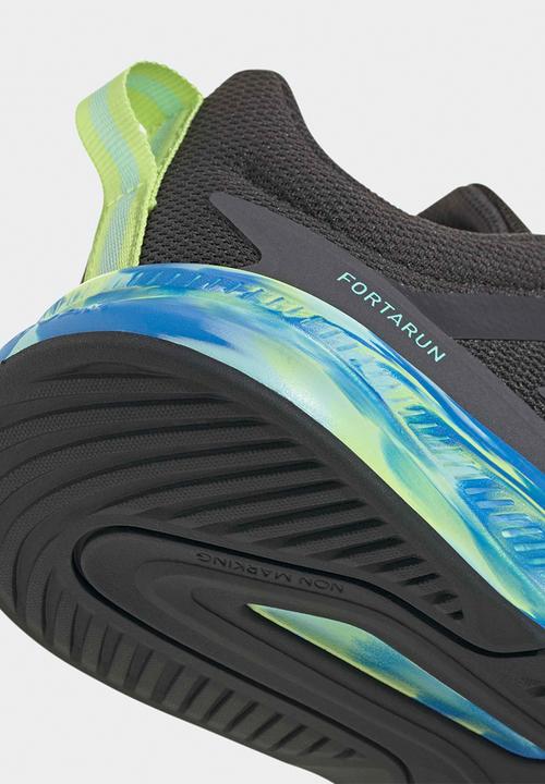 adidas Performance - Fortarun 4.0 J - Carbon/Grey Six/Semi Flash Aqua