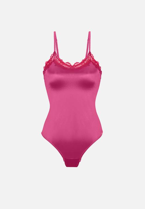 DORINA - Origins-shiny micro bodysuit - pink