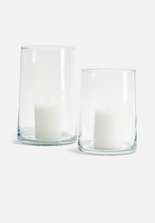 H&M - Large glass candle lantern - clear glass
