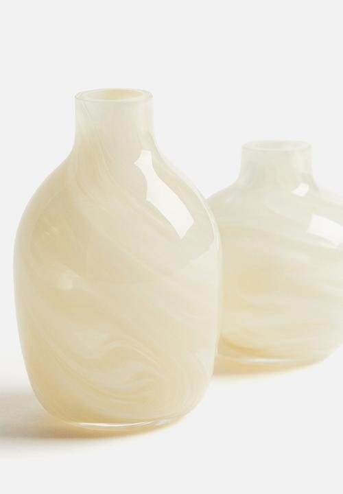 H&M - Small glass vase - light yellow