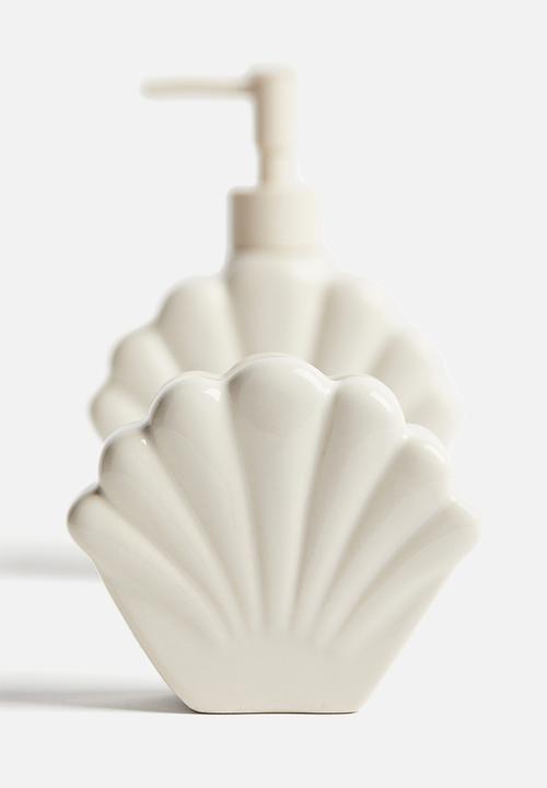 H&M - Seashell-shaped toothbrush mug - light beige