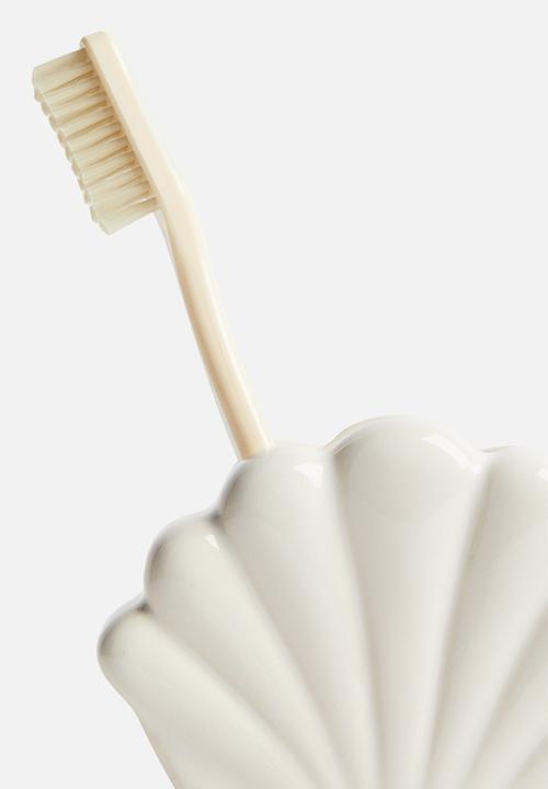 H&M - Seashell-shaped toothbrush mug - light beige