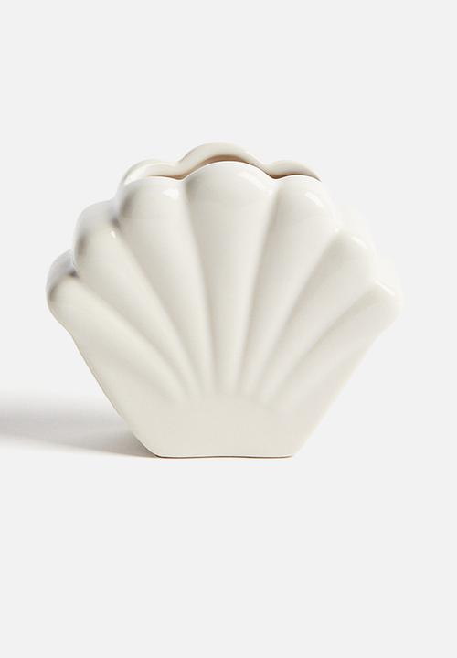 H&M - Seashell-shaped toothbrush mug - light beige