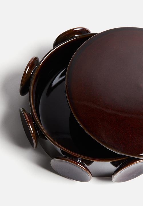 H&M - Stoneware lidded storage box - dark brown