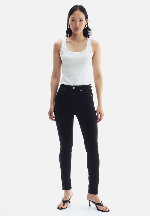 H&M - Skinny high jeans - black