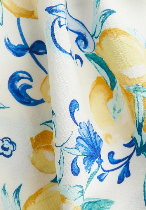 H&M - Viscose tunic dress - white lemons