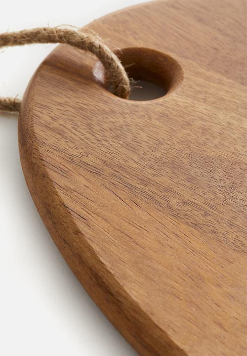 H&M - Asymmetric mango wood cutting board - brown