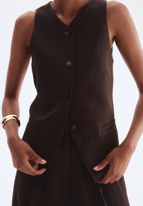 H&M - Long waistcoat - dark brown