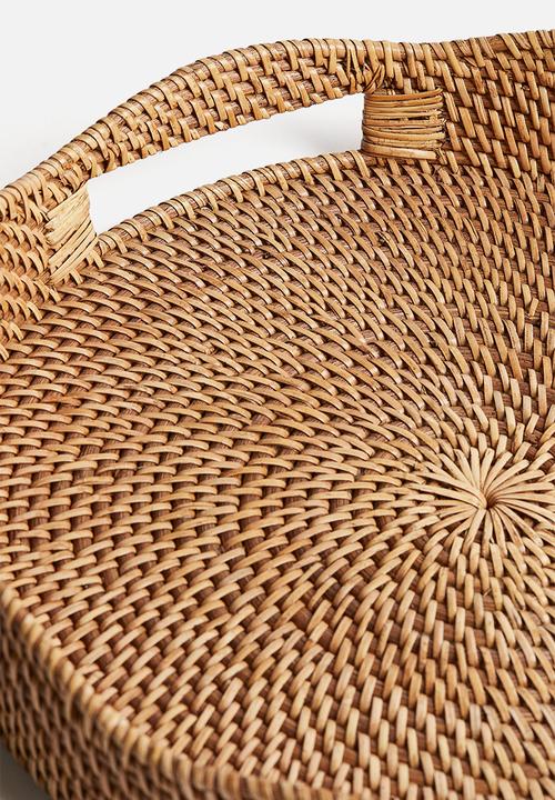 H&M - Rattan tray - beige