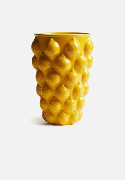 H&M - Large stoneware vase - yellow