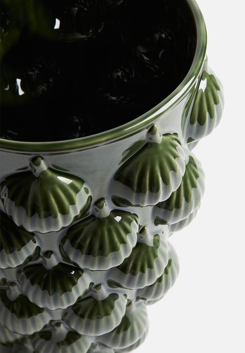H&M - Large stoneware vase - green