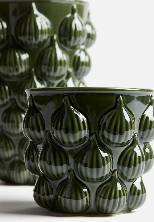 H&M - Large stoneware vase - green