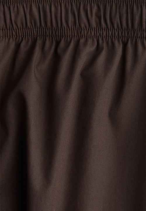 H&M - Ankle-length cotton trousers - dark brown 