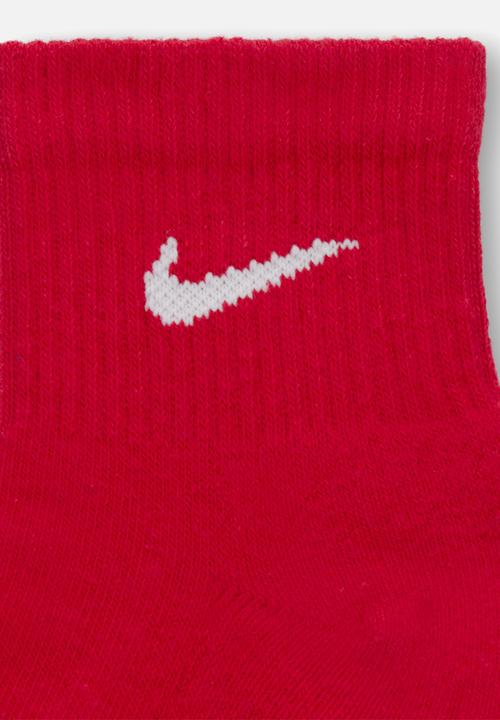 Nike - Everyday Plus Cushioned Training Ankle Socks (3 Pairs) - Red/Wht/Blue