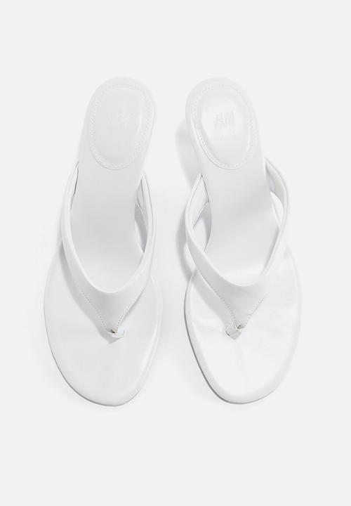 H&M - Heeled sandals - white