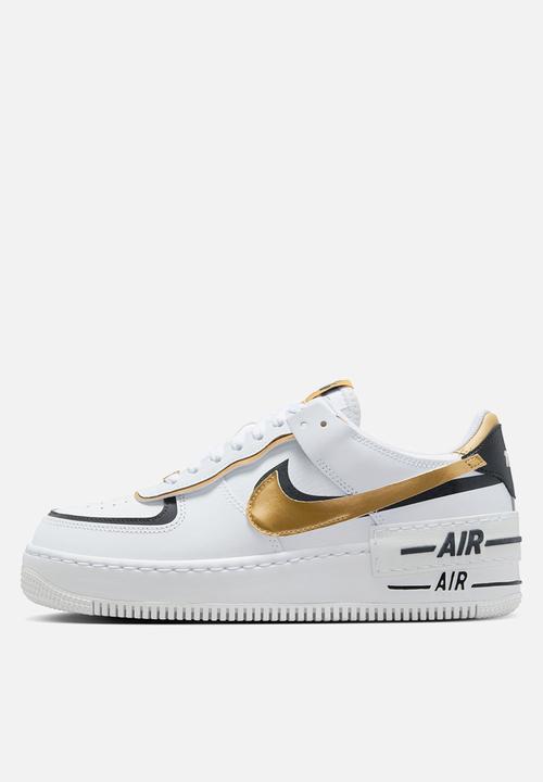 black air force 1 with gold tick