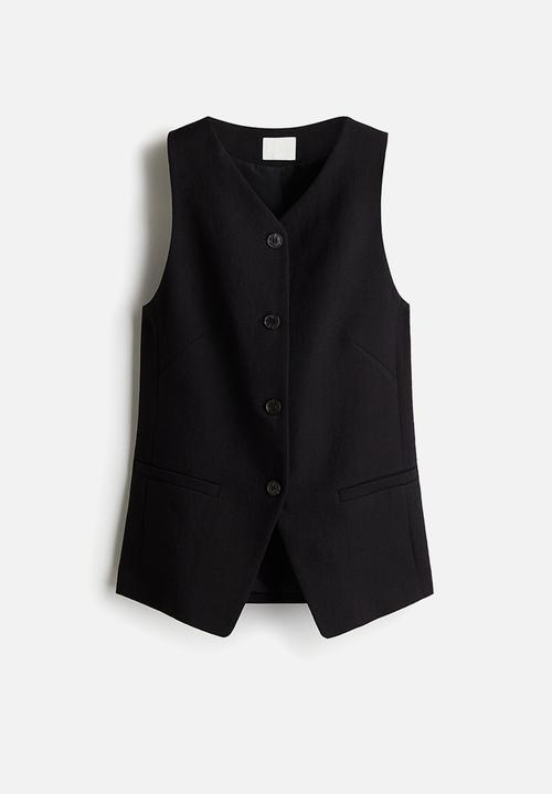 H&M - Long waistcoat - black