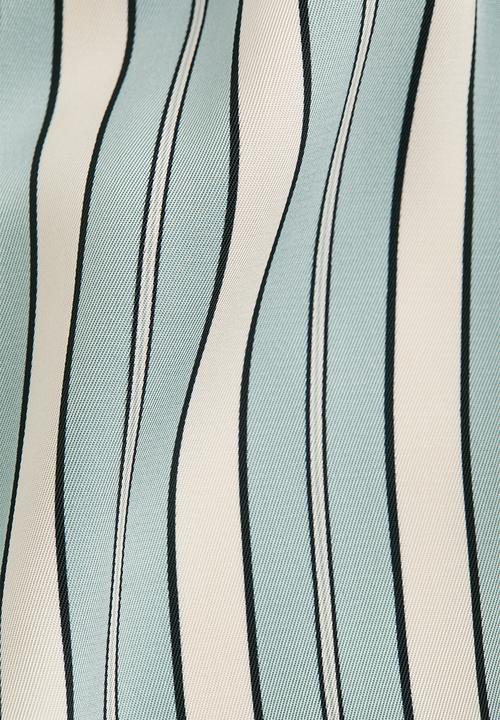 H&M - Twill drawstring shorts - light turquoise striped