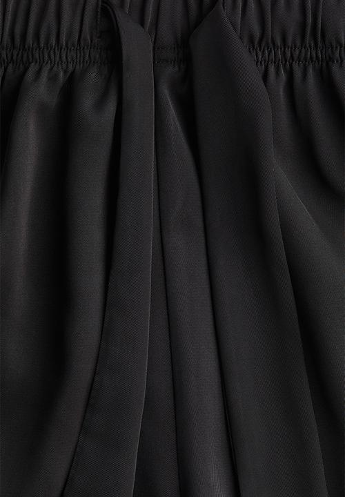 H&M - Twill drawstring shorts - black