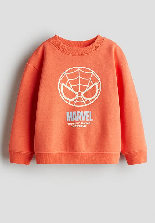 H&M - Printed sweatshirt - orange/marvel