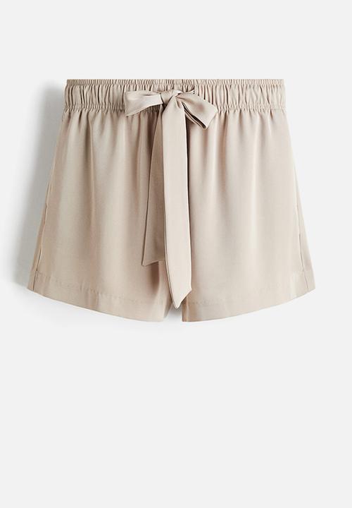 H&M - Twill drawstring shorts - beige