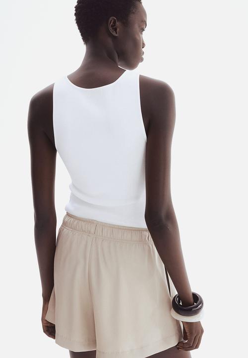 H&M - Twill drawstring shorts - beige