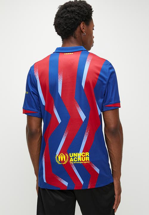 Barcelona FCB Dri-FIT Jsy SS Stad Se - GyBlue/GyBlue/Salsa Red