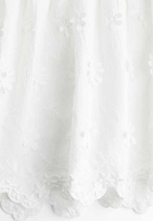 H&M - Appliquéd strappy top - white