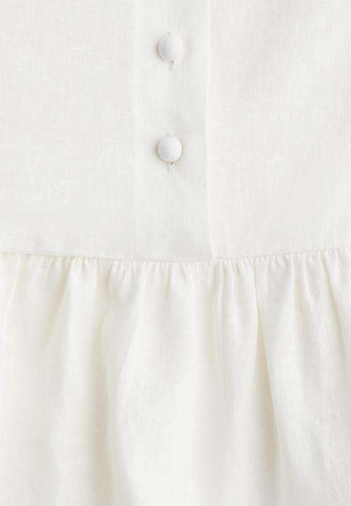 H&M - Linen-blend dress - cream