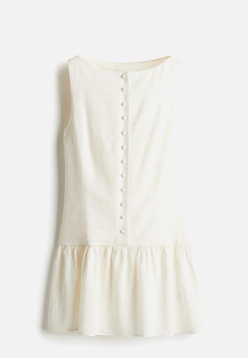 H&M - Linen-blend dress - cream