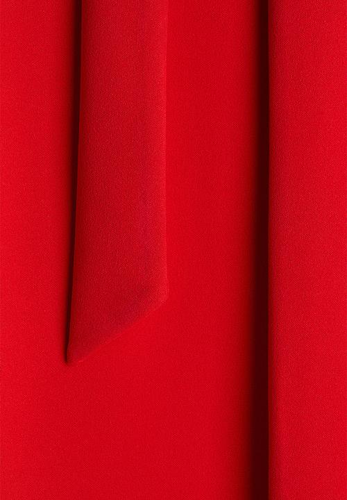 H&M - Bodycon dress with scarf - bright red