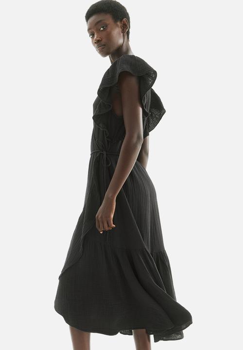 H&M - Muslin wrap dress - black