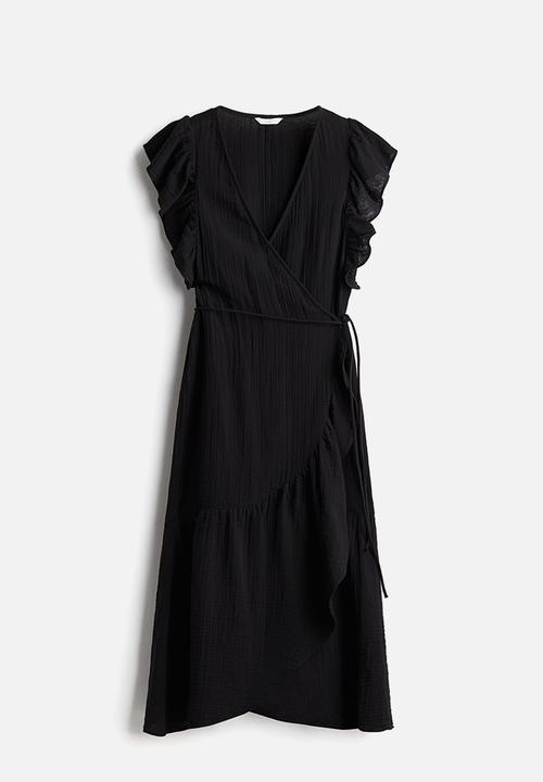 H&M - Muslin wrap dress - black