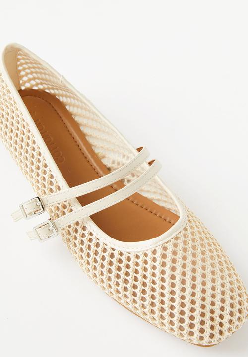 Cotton On - Frankie strappy ballet - ecru texture