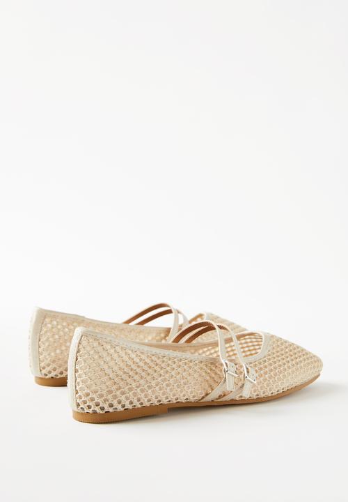 Cotton On - Frankie strappy ballet - ecru texture