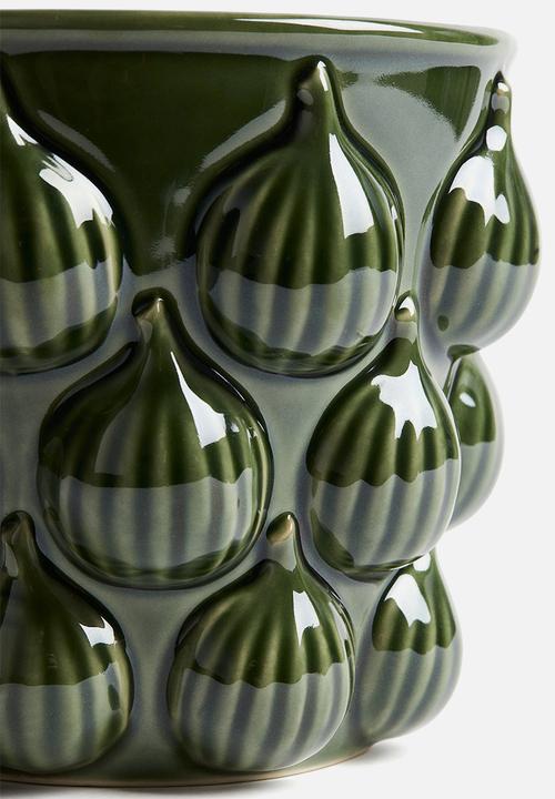 H&M - Stoneware plant pot - green
