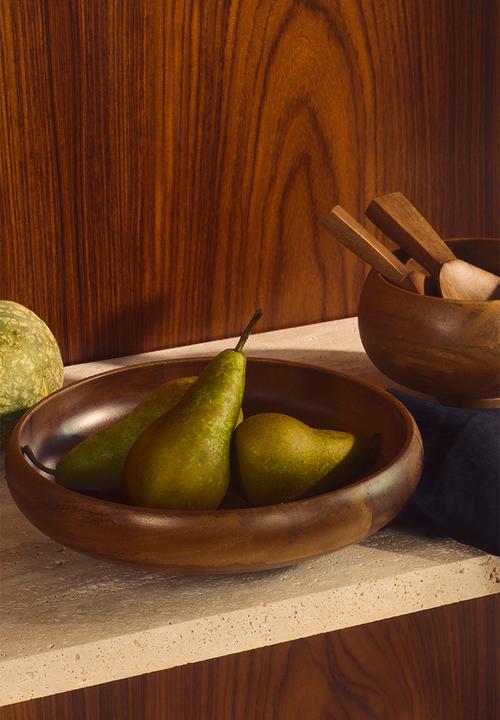 H&M - Large mango wood bowl - brown