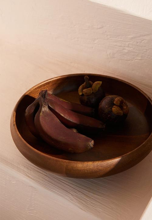 H&M - Large mango wood bowl - brown