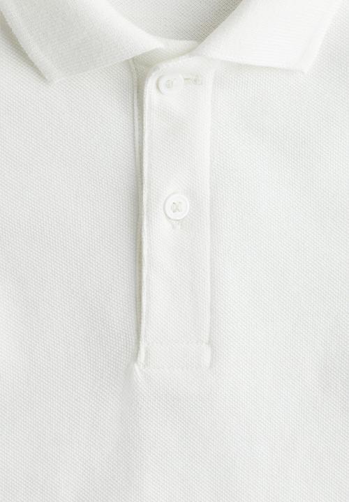 H&M - Cotton piqué polo shirt - white